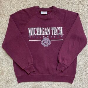 Vintage Michigan Tech University Crewneck Sweatshirt